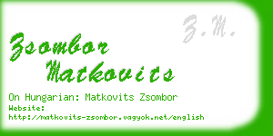 zsombor matkovits business card